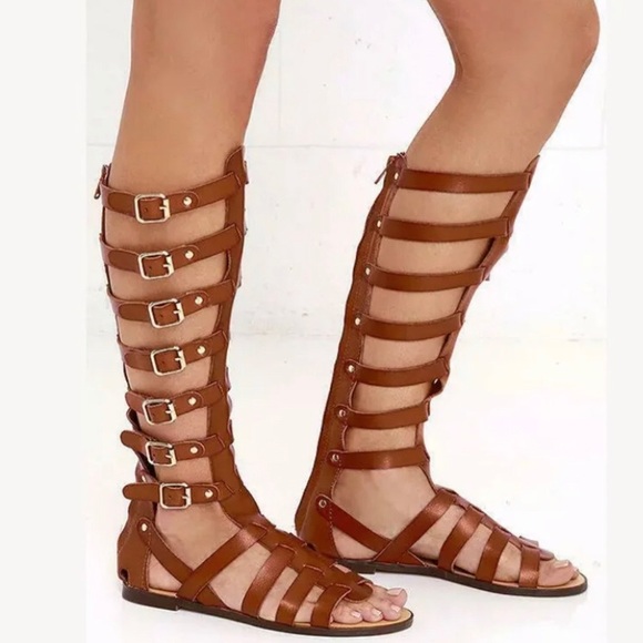 Madden Girl Shoes - Madden Girl Brown Cognac Penna Gladiator Sandals